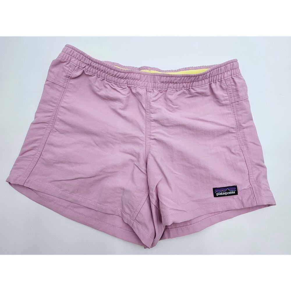 Patagonia Girls L (12) - 4" Baggies Unlined Shorts -Milkweed Mauve